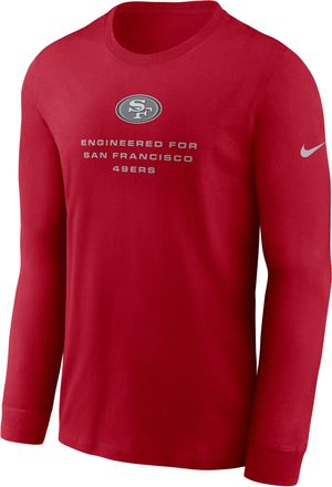 Nike San Francisco 49ers Team Issue Nike Mens Dri-FIT NFL Long-Sleeve T-Shirt in Red | 02EW6DL9B-ZSZ