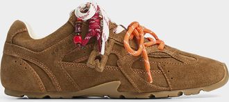 Nokwol Womens Tan suede Atlas sneakers