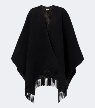 Fendi Reversible wool and cashmere poncho