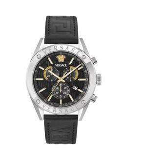 Versace Accessoires, Heren, Grijs, ONE Size, Leer, Athletics Chrono