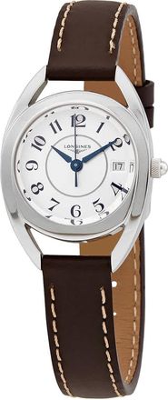 Longines Equestrian Quartz White Dial Ladies Watch L6.136.4.73.2