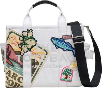 Marc Jacobs The Medium Camp Patchwork Denim Tote Bag - Dames - Shoppers - Wit - ONE Size - Denim - Tassen