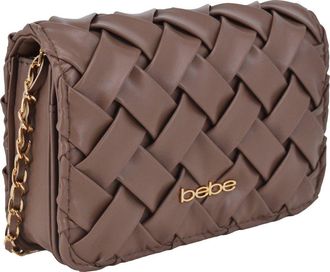 Bebe Luca Woven Crossbody Bag in Taupe at Nordstrom Rack