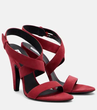 Alaia Ala&iuml;a Cone suede slingback sandals