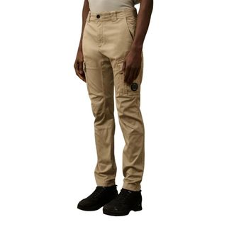 C.P. Company Slim-fit Trousers, male, Beige, Size: L Sporty Pants for Active Lifestyle