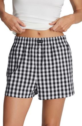 Tommy John Woven Lounge Boxer Shorts in Black at Nordstrom, Size Xx-Large