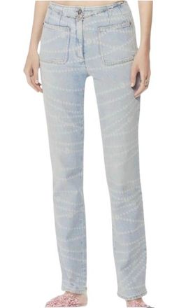 Chanel Printed Straight Jeans Size M