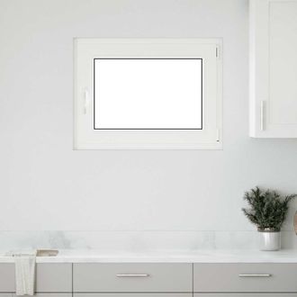 Berkfield Home Basement Window RISOR 80x60 cm Tilt&Turn DIN Right White
