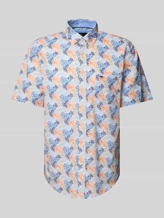 Fynch-Hatton Fynch-Hatton Regular Fit Freizeithemd mit Button-Down-Kragen in Orange, Gr&ouml;&szlig;e 3XL