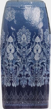 Ramy Brook Whitney Sequined Midi Skirt