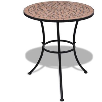 vidaXL Bistro Table Terracotta 60 cm Mosaic Vidaxl