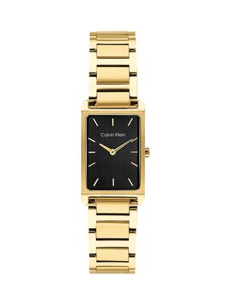 Calvin Klein Mens Minimalist Rectangle Bracelet Watch - Black - OS