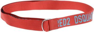 Dsquared2 Red Logo Adjustable Belt