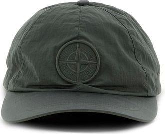 Stone Island Hats & Caps, male, Green, M, Green Nylon Adjustable Drawstring Hat