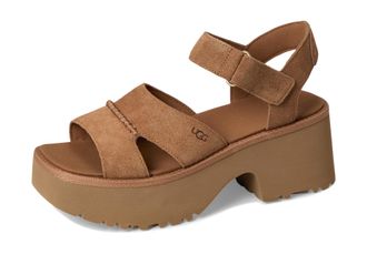 UGG Womens New Heights Ankle Strap Sandals, chestnut, 7 UK