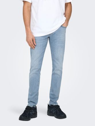 Only & Sons Slim-fit-Jeans ONLY & SONS ONSLOOM SLIM JAX DBD 9138 DCC DNM NOOS, Herren, Gr. 28, L&auml;nge 32, blau (light blau denim), Denim/Jeans, Obermaterial: 93% B