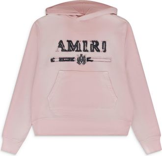 Amiri Silver/Pink Amiri MA Bar Applique Hoodie