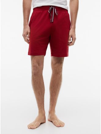Tommy Hilfiger Mens Hilfiger Logo Pull-On Sleep Short - Red - XL