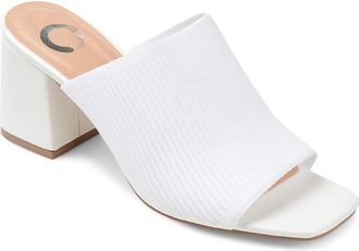 Journee Collection Lorenna Mules Womens Shoes White : 6.5 M, Synthetic