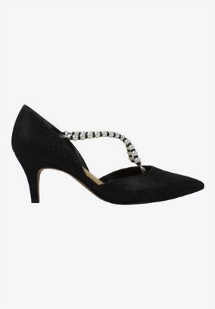 J. Rene&eacute; Womens Zayna Slip On Pumps In Black Glitter