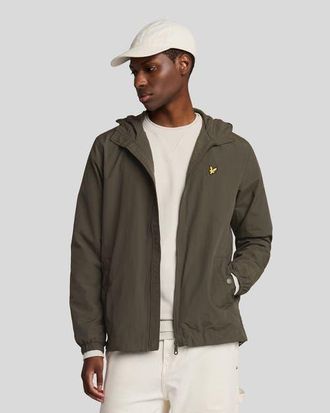 Lyle & Scott Zip Through Hooded Jacket in Olive at Nordstrom, Size Xx-Large