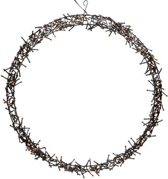 ECD Germany Ecd Germany - Guirnalda Luminosa 500 Led &Oslash; 58 Cm Blanco C&aacute;lido, Ip44, Corona Para Puerta Y Ventana, Decoraci&oacute;n Para Fiestas Anillo Navide&ntilde;o Con Luz, 8