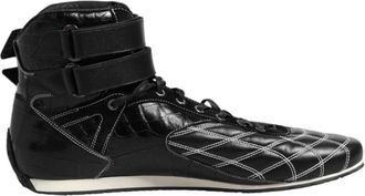 Dolce & Gabbana Luxe Gewatteerde Leren Sneakers met Rubberen Zool - Heren - Sneakers - Zwart - 44 EU - Schoenen