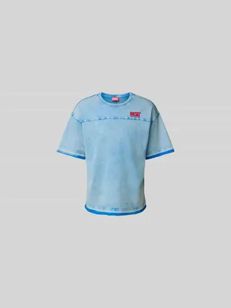 Diesel Relaxed Fit T-Shirt in Denim-Optik in Jeansblau, Gr&ouml;&szlig;e M