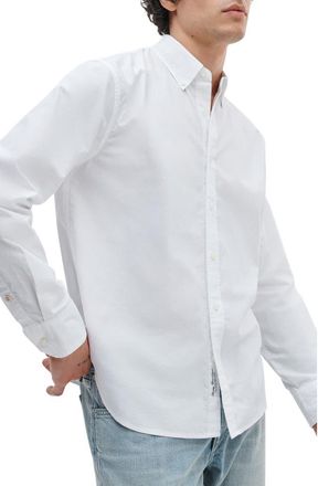 Rag & Bone Classic Fit Oxford Button-Down Shirt in White at Nordstrom, Size Xx-Large