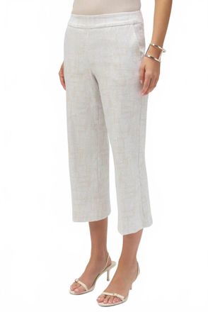 Joseph Ribkoff Millennium Geometric Print Culotte Pants In Beige/vanilla