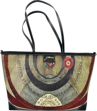 Gattinoni Tassen, Dames, Zwart, ONE Size, Leer, Planetarium Winkel Tas Zwart Eco-leer