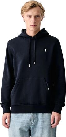 Trussardi Sudadera con capucha en algod&oacute;n cepillado - Sweatshirts & Hoodies - Hombre - Azul - 2XL