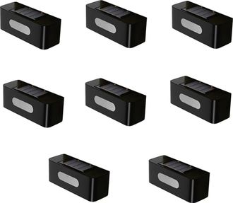 OEM Luz Solar Para Valla, Aplique De Pared Exterior, Luz Blanca C&aacute;lida, Juego De 8