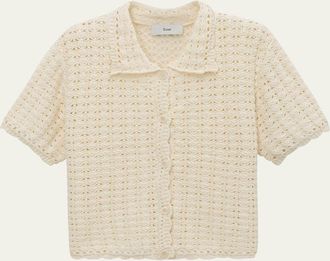 Dunst Short-Sleeve Crochet Cardigan
