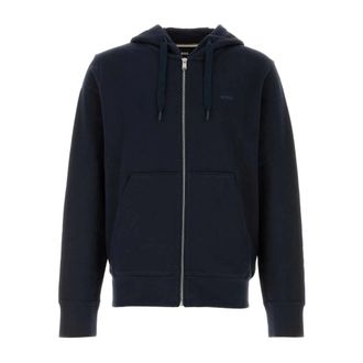 HUGO BOSS Hugo, Zip-throughs, male, Blue, Size: 2XL Zip-through Sweatshirt