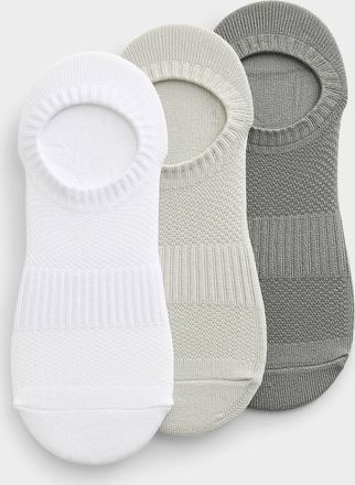LEMON Womens Ultra-soft ribbed and mesh foot liners 3-pack