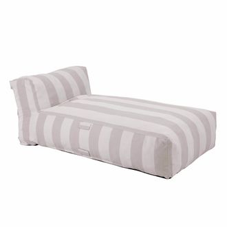 Oviala Sill&oacute;n de rayas para muebles de jard&iacute;n modulares, beige