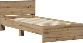 vidaXL Bed Frame Artisan oak 75 x 190 cm Engineered Wood Vidaxl