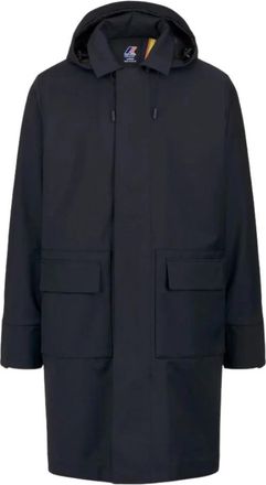 K-Way Tech Wool Blend Jacket - Heren - Parka Jassen - Blauw - S - Wol - Jassen