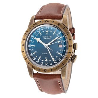 Glycine Airman Vintage The Chief Automatic Blue Dial Mens Watch GL0308