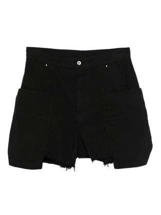 Rick Owens pocket frayed shorts - men - Cotton - 31 - Black