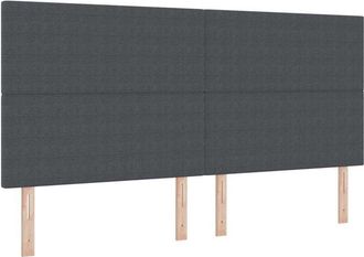 vidaXL Cabecero Led Con Luces De Tiras Led Gris Oscuro 200 Cm Tela Vidaxl