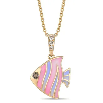 Le Vian Ladies Beautiful Sea Creatures Pendant Necklace set in 14K Honey Gold TSLX 16