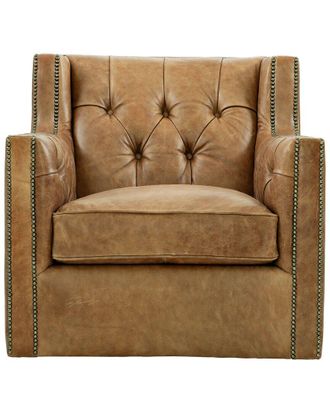 Bernhardt Candace Leather Swivel Chair