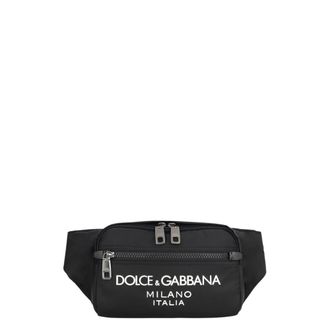 Dolce & Gabbana Marsupio in nylon con logo - - Bags - Uomo - Nero - ONE SIZE