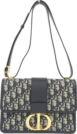 Dior Blue Canvas Shoulder Bag (Pre-Owned)