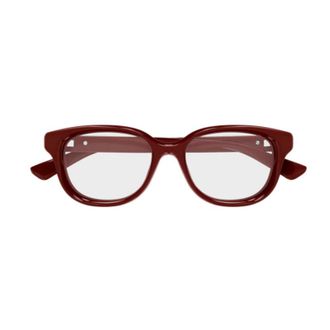 Gucci Acetate Square-Frame Eyeglasses - Red
