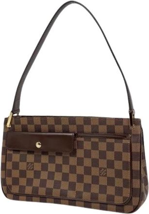 Louis Vuitton Pre-owned Damier Canvas Shoulder Bag - Dames - Vintage Schoudertas - Bruin - ONE Size - Vintage