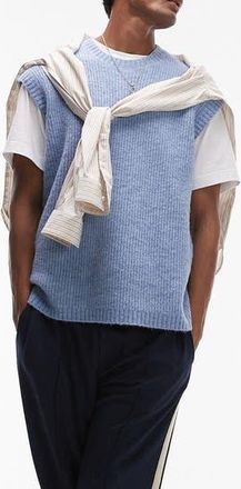Topman Relaxed Fit Sweater Vest in Light Blue at Nordstrom Rack, Size Medium