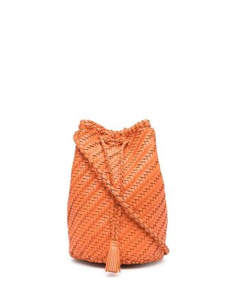 Dragon Diffusion interwoven-design bucket bag - women - Calf Leather - OS - Orange